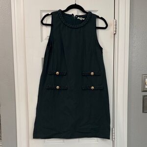 Entro Dark Green Sleeveless Dress